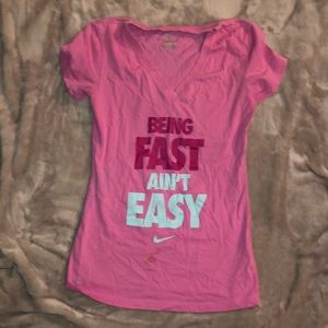 Pink Nike v neck